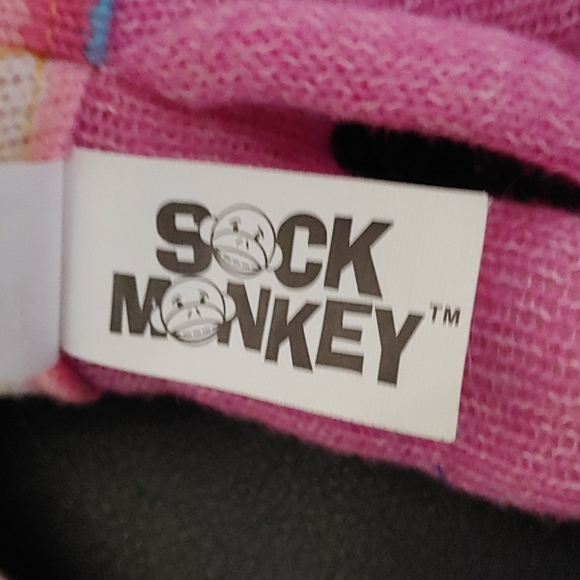 Official 11" Pink Sock Monkey Plush - Picture 3 of 4